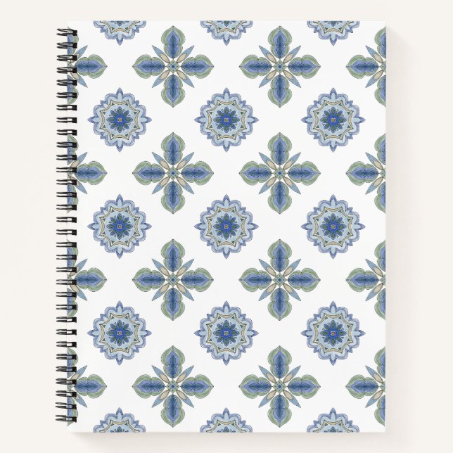Beau cahier spirale bleu et vert  (Devant)