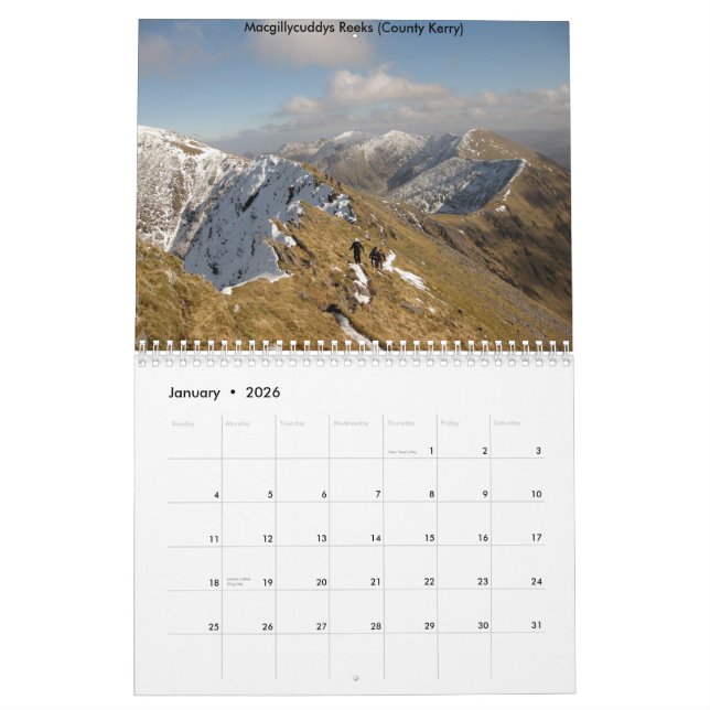 Beau calendrier de l'Irlande (Jan 2026)