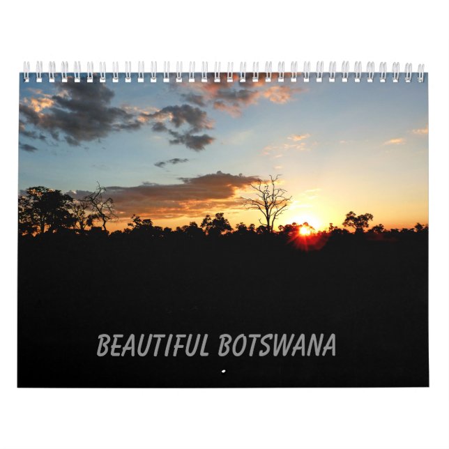 BEAU calendrier de taille moyenne du BOTSWANA (Protection)