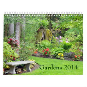 Beau calendrier d'impression de jardin