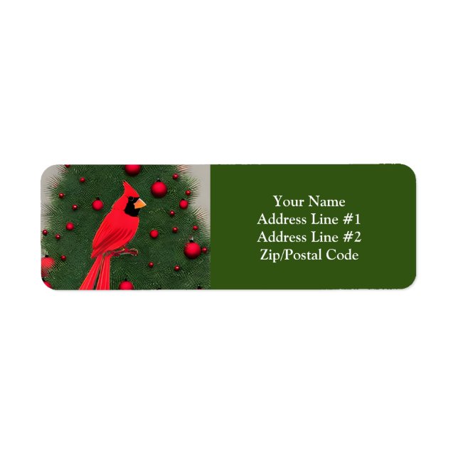 Beau Cardinal Rouge Noël (Devant)