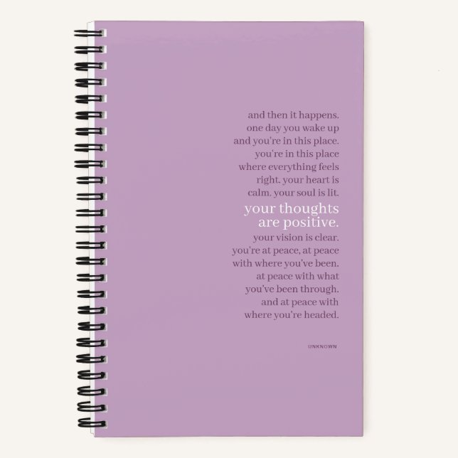 Beau Carnet de devis Inspirationnel Lavender (Recto)
