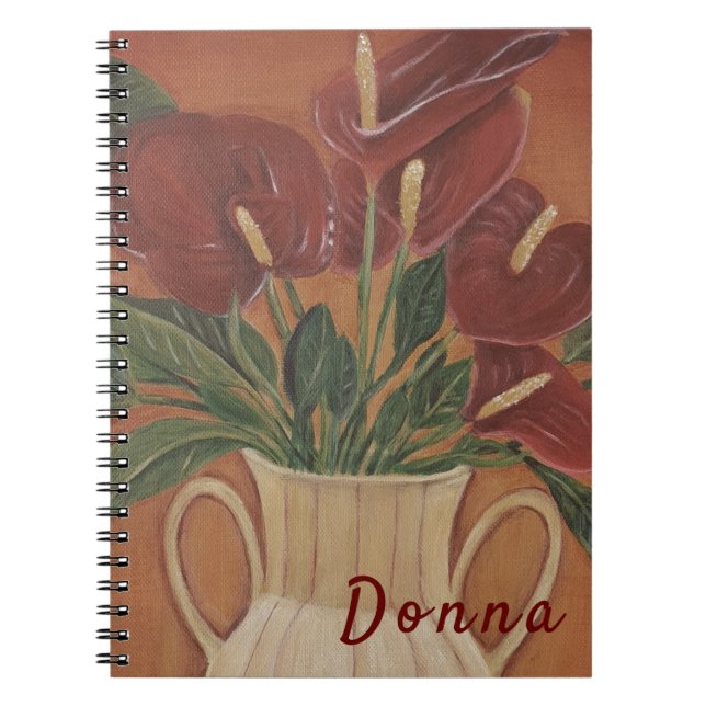 Beau Carnet Fleur Personnalisé (Devant)