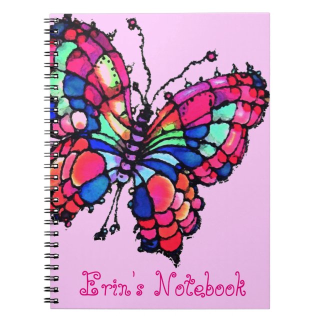 Beau carnet personnalisé de papillon (Devant)