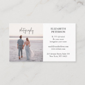 Beau carte de visite pour photographe mariage