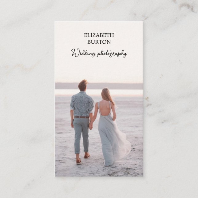 Beau carte de visite pour photographe mariage (Devant)