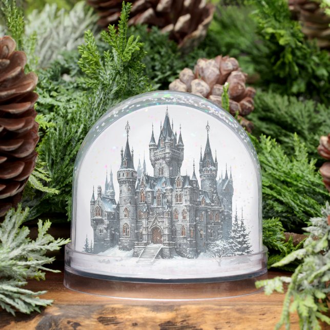 Beau château gothique de Noël (Hiver)