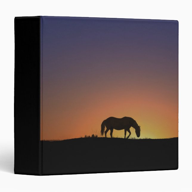 Beau cheval Carnet Silhouette Classeur (Devant/Côté)
