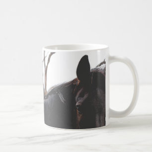Beau Cheval foncé Animaux Café Mug