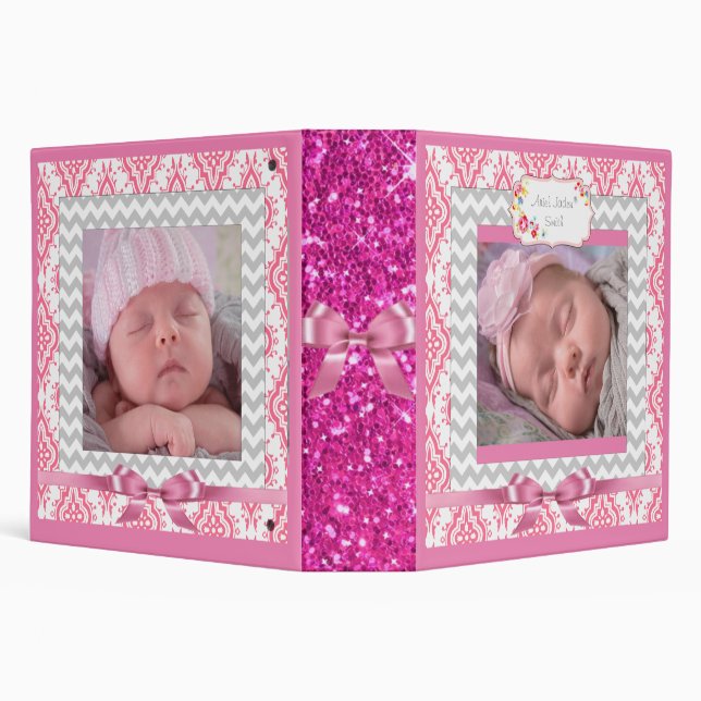 Beau Classeur de scrapbook de fille rose bébé (Arrière-plan)