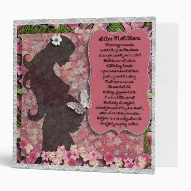 Beau CLASSEUR JOURNAL/SCRAPBOOK de grossesse (Devant/intérieur)