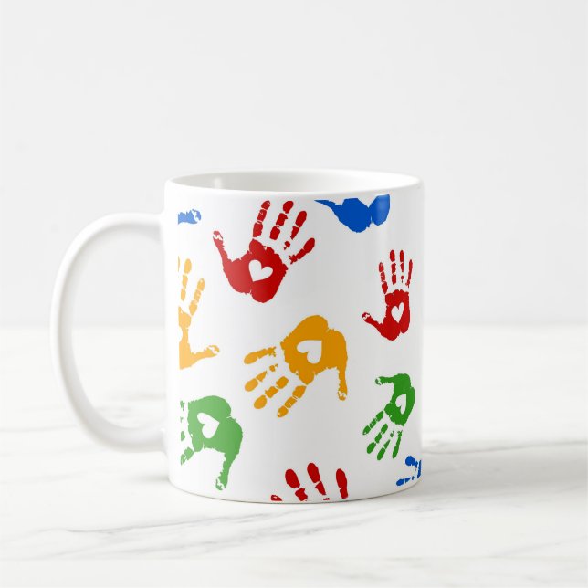 Beau coeur en Palm Coffee Mug (Gauche)
