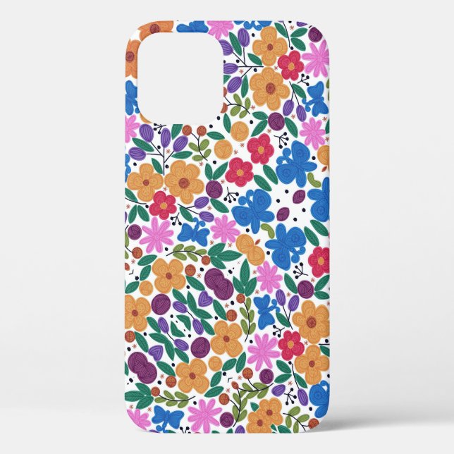 Beau Coque Floral Mexicain-Mate coque iphone (Verso)