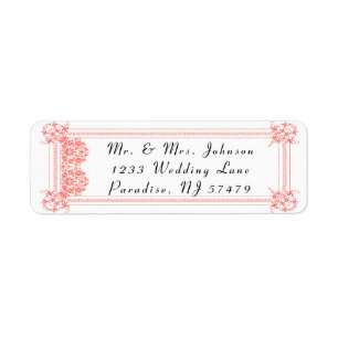 Beau corail Damask & Mariage blanc - Retour