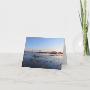 Beau coucher de soleil - Carte de voeux vierge