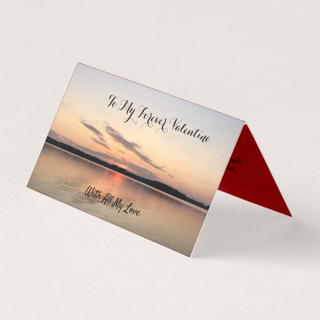 Beau coucher de soleil de la Valentine's Card sur  (Front)