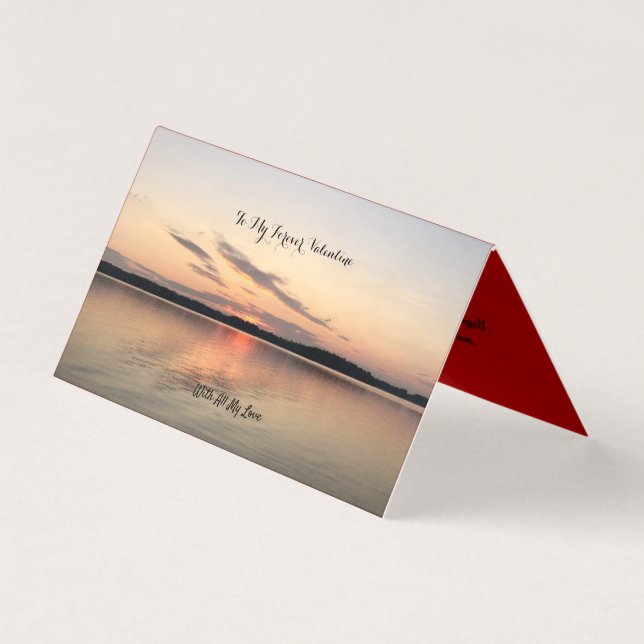 Beau coucher de soleil de la Valentine's Card sur  (Front)