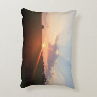 Beau coucher de soleil sur la Coussin d'accent de