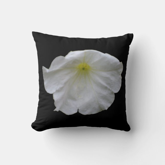 Beau Coussin blanc Petunia (Recto)