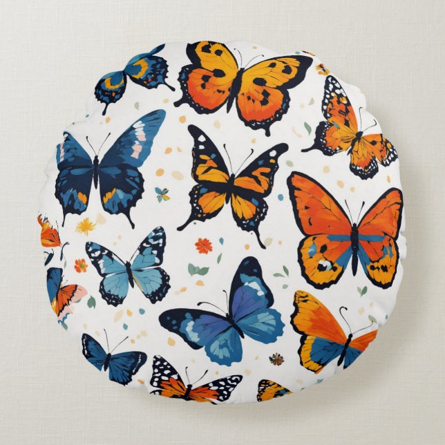 Beau coussin design papillon (Devant)