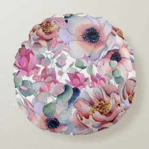 Beau Coussin Floral rond