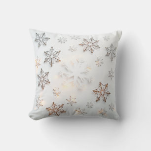 Beau coussin motif de flocon de neige