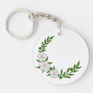 Beau Croissant de Couronne de fleurs blanches