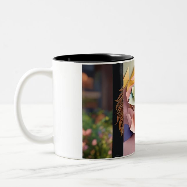 Beau croquis de Mug à deux tons Imprimer (Gauche)