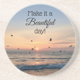 Beau Dessous de verre de Sunrise Beach Day