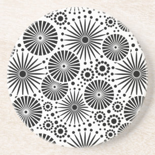 Beau dessous de verre noir et blanc