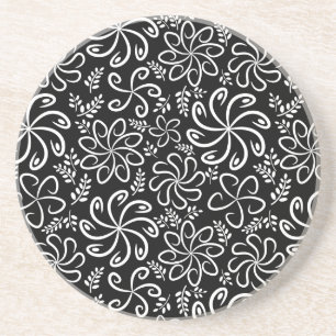 Beau dessous de verre noir et blanc