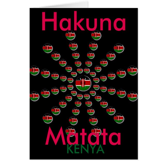Beau Drapeau circulaire kenyan : Un design radial (Devant)