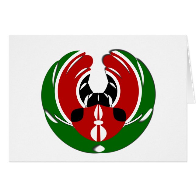 Beau drapeau Kenya noir rouge vert couleur design (Devant horizontal)