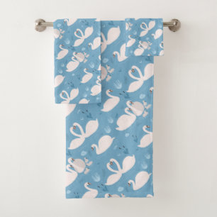 Beau Ensemble de serviettes de bain Swans
