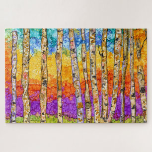 Beau et coloré puzzle d'arbre d'Aspen