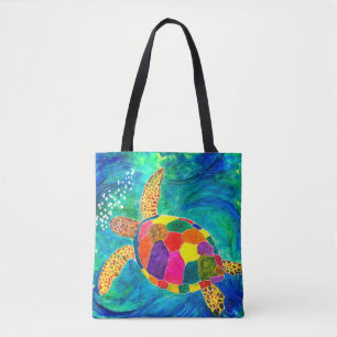 Beau et coloré Sac fourre-tout de tortue de mer