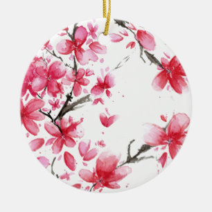 Beau et élégant ornement des fleurs de cerisier  