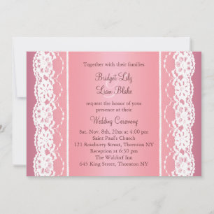 Beau Faire-part de mariage or Rose