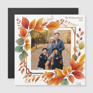 Beau feuillage d'automne Photo Thanksgiving Magnet