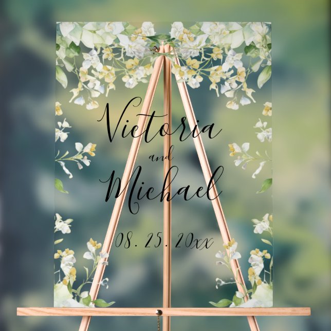 Beau Fleurs sauvages floraux Mariage couleur neutr (Neutre)