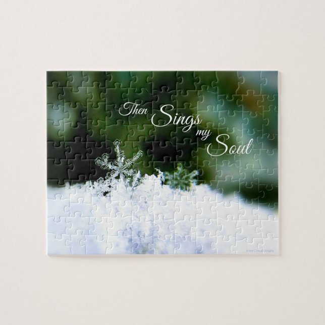 Beau Flocon De Neige Réel Puis Chante Mon Puzzle S (Horizontal)