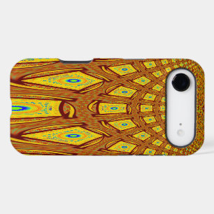 Beau Golden Brown Africain Tribal Imprimé vecteur