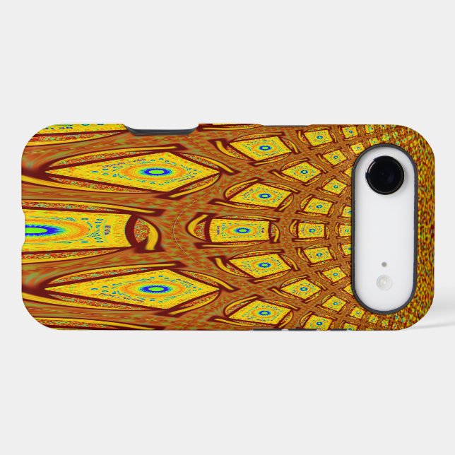 Beau Golden Brown Africain Tribal Imprimé vecteur (Verso (Horizontal))