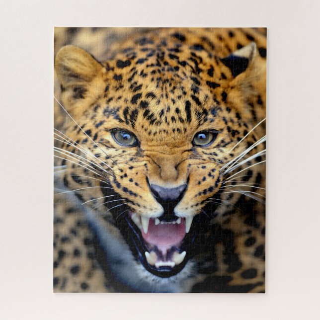 Beau Gros plan Leopard, Puzzle Jigsaw (Vertical)