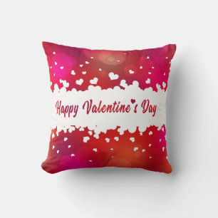 Beau Heureuse Sainte-Valentin Coeurs Carré Coussin
