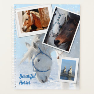 Beau Horses Photo Planner Couverture dure
