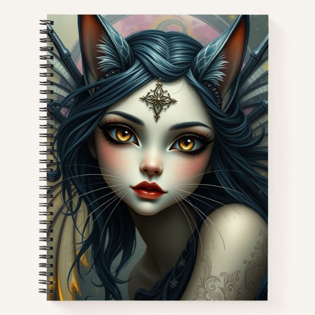 Beau Imaginaire Chat Fairy Art Carnet (Devant)