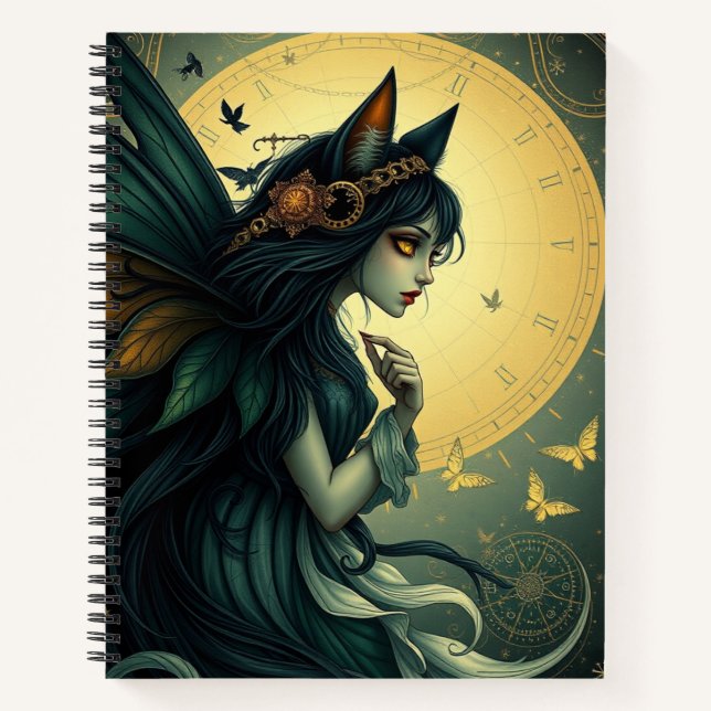 Beau Imaginaire Chat Fairy Art Carnet (Devant)