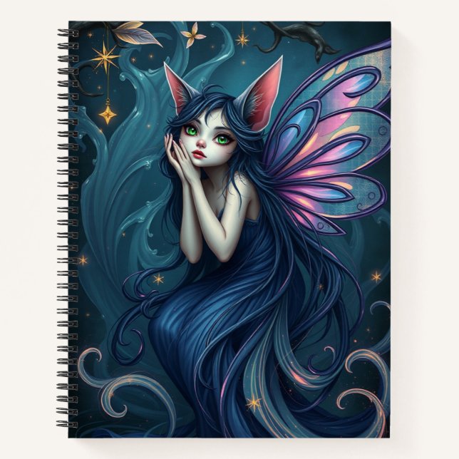 Beau Imaginaire Chat Fairy Art Carnet (Devant)