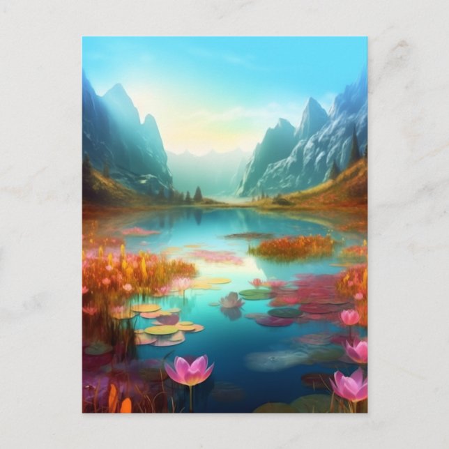 Beau Imaginaire Enchanted Paysage Carte postale (Devant)